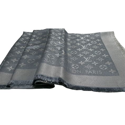 louis vuitton scarf dark grey|Louis Vuitton scarves for women.